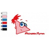 Phineas and Ferb Head Embroidery Design
